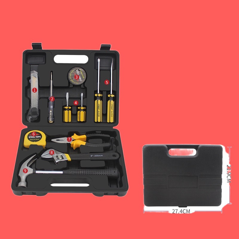 하드웨어 도구 상자 세트 자동차 가정용 일일 조합 선물 세트 수동 유지 보수 관리 12 피스 세트 단풍 확장