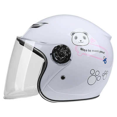 Motosiklet kaskı (dəbilqə), Safety Helmet Unisex Children's - white