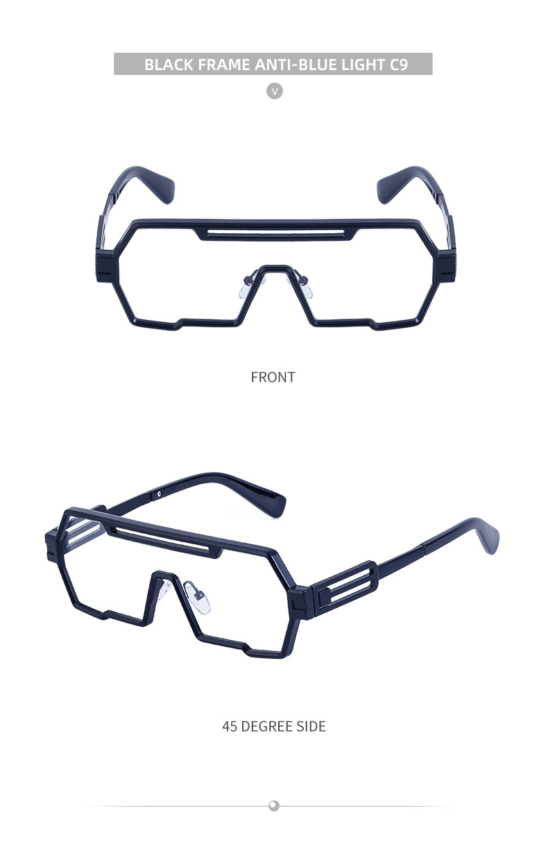 Steampunk One Piece Irregular Sunglasses For Men And Women_voghion.com
