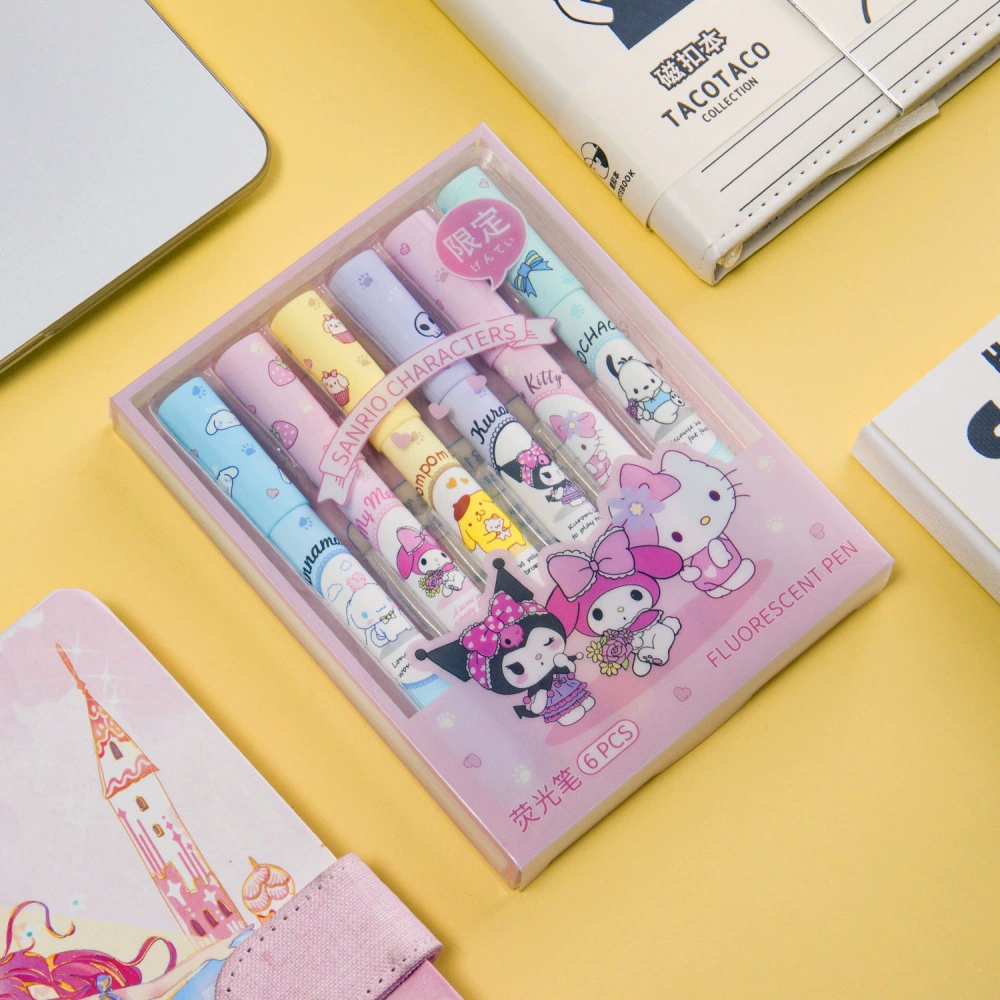 Fluorescence coloured pencils for elementary school students, cartoon universal marker