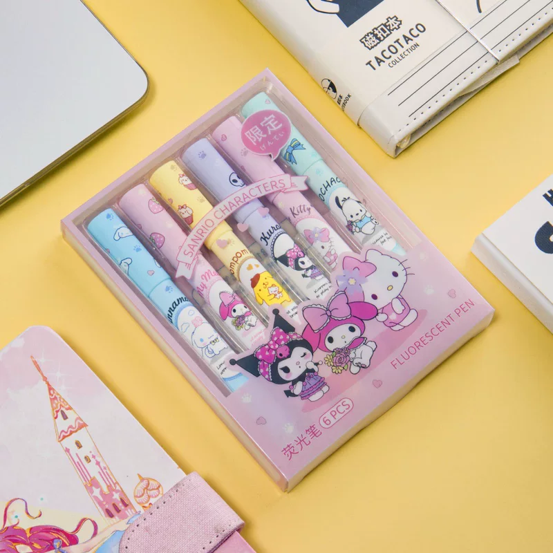 Fluorescence coloured pencils for elementary school students, cartoon universal marker