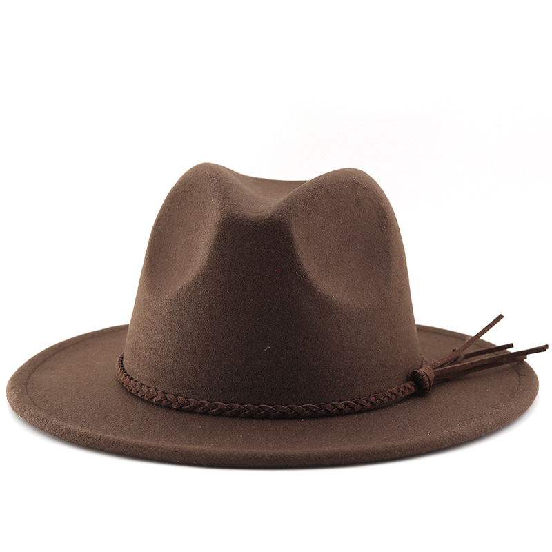 Klassischer Prairie Unisex Jazzhut Mit Wildlederquaste_voghion.com