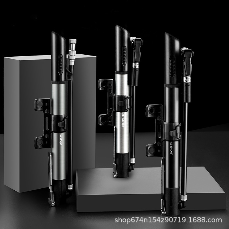 120PSI transfronteriza aleación de aluminio portátil Mini pequeño cilindro de aire de alta presión cilindro inflable bomba de bicicleta