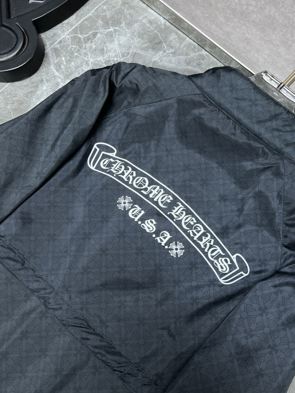 Chrome Hearts 25ss新款克罗伈梵纹横标卷轴字母夹克男女同款外套|undefined