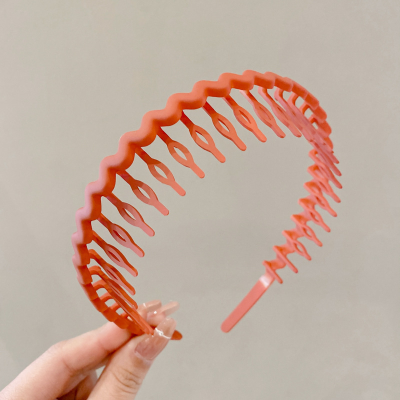 Coreano alto cráneo debe aumentar la altura esponjoso peludo ondulado banda de cabello de doble uso con dientes para mujeres