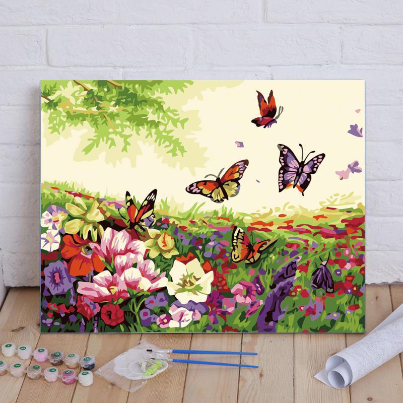 Digital painting diy Manufactor wholesale Selling fresh Filling Oil painting Hand drawn Decorative painting European style series