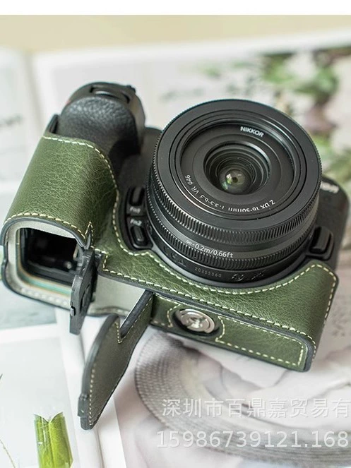 Защитный полукейс (для Nikon Z50 Z30) портативная сумка для камеры с ремешком на одну плечо, черный/зеленый/кофейный