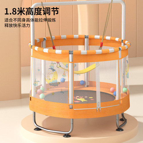 Children's trampoline home use indoor baby jumping bed for kids and adults universal fitness with safety net toy trampoline