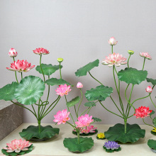 仿真荷花荷叶把束套装落地花艺绿植舞蹈摆放假花绢花装饰拍摄道具