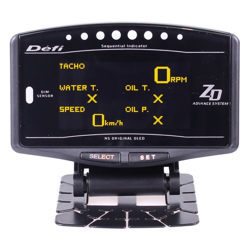 Modificación del coche DEFI Advance ZD LCD medidor de velocidad 10-en-1 de color multifuncional medidor de carreras