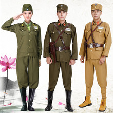 国军军装男女抗日军官士兵女特务摄影小品民国表演出服装