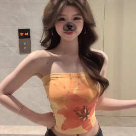 【源头厂家现货直发】 夏季美式街头印花吊带背心修身bf风潮品