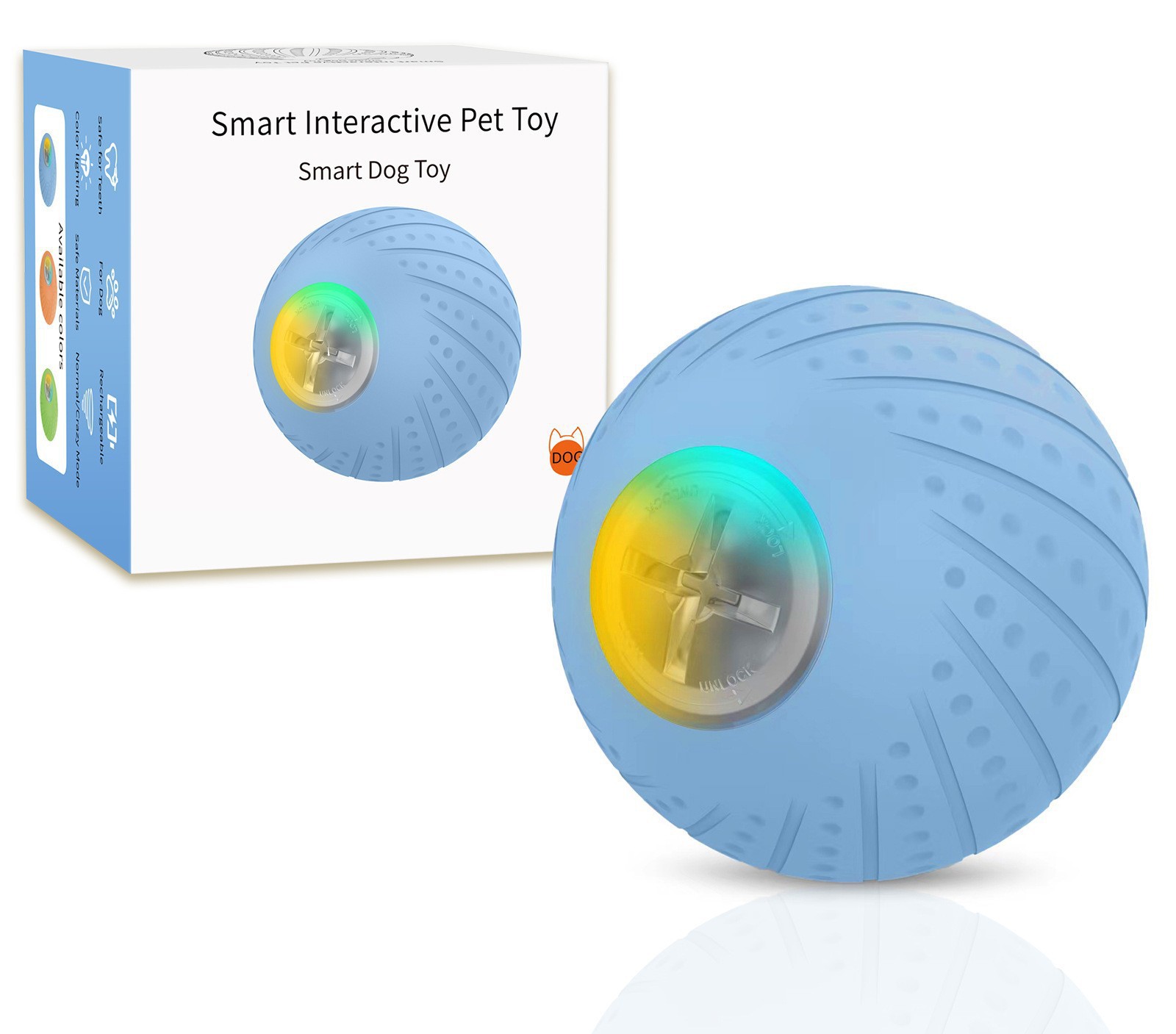 Nuevo producto transfronterizo bola de juguete para perros interactiva carga USB bola rodante inteligente bola de juguete para perros y gatos bola luminosa para mascotas image 14