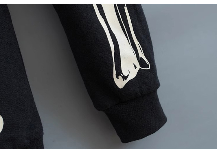 Women's Clothing Halloween new printed jumpsuit pajamas parent child suits boys and girls skeleton jumpsuit children's clothing_voghion.com