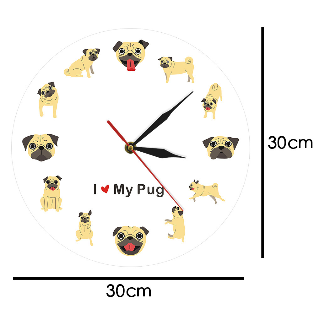 Pug Wall Clock Image 2