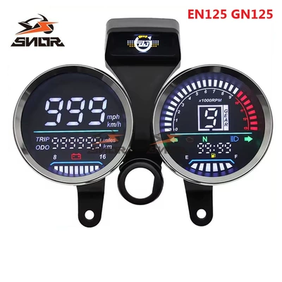 Motorcycle Instrument Digital Waterproof Meter Suitable for Suzuki GN125 Motorcycle Fuel Gauge Voltmeter