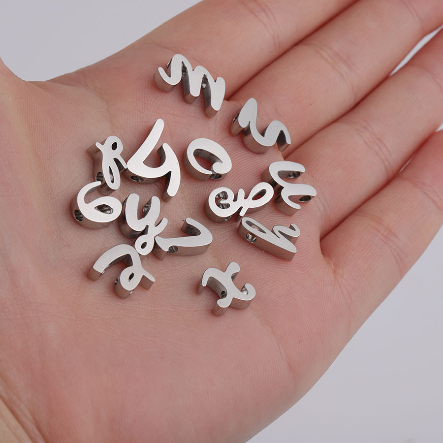 1 Piece Stainless Steel 18K Gold Plated Rose Gold Plated Letter Polished Pendant display picture 3