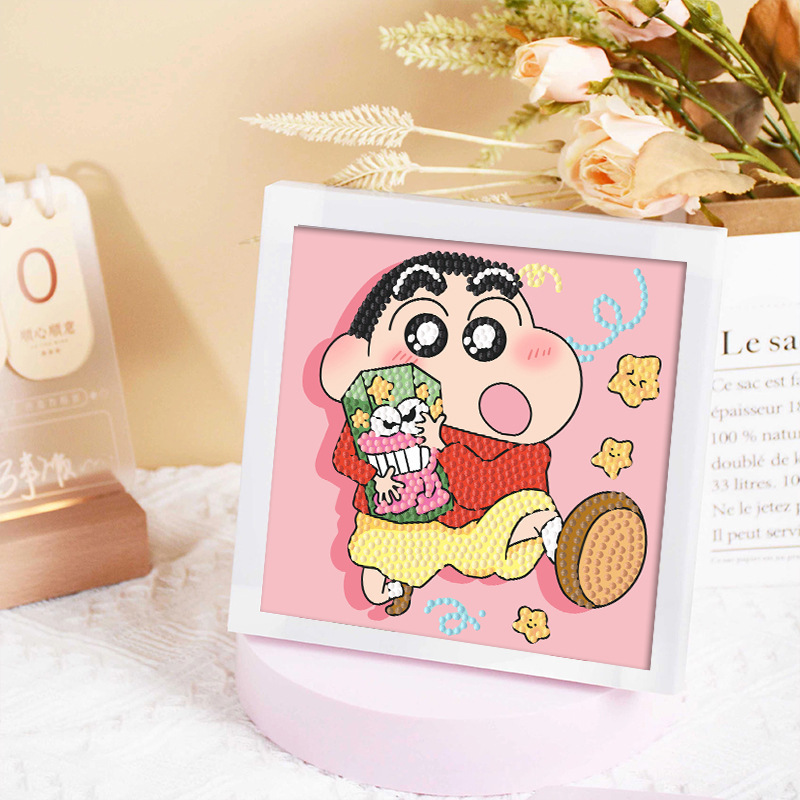 Diamante infantil DIY hecha a mano con material de marco paquete de dibujos animados Sanliou pegatinas de diamante regalo al por mayor pinturas de mampostería