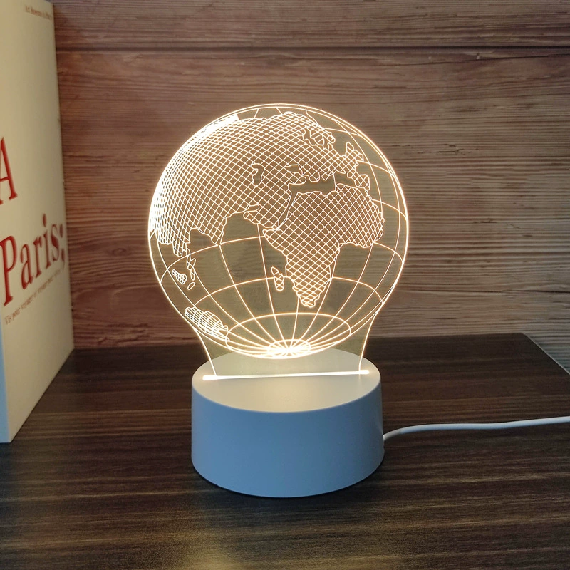 Creative three dimensional night light for bedroom, LED lantern for bed, energy-saving lamp, wholesale, 3D, eyes protection