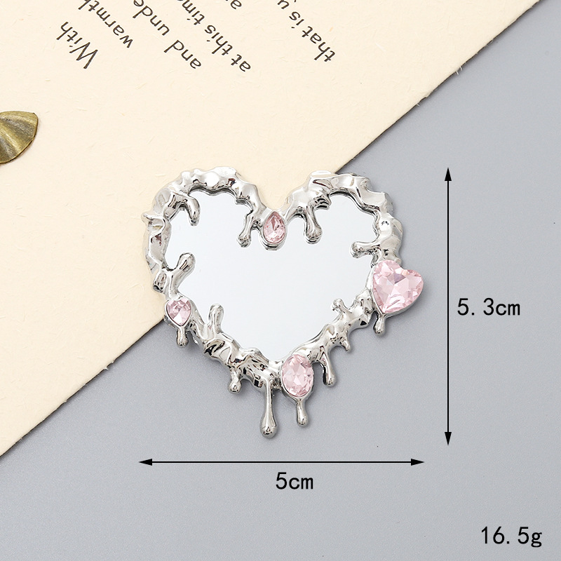 Diamante perla flor lente teléfono móvil belleza material 2022 nuevo amor espejo DIY accesorios de la joyería del teléfono móvil