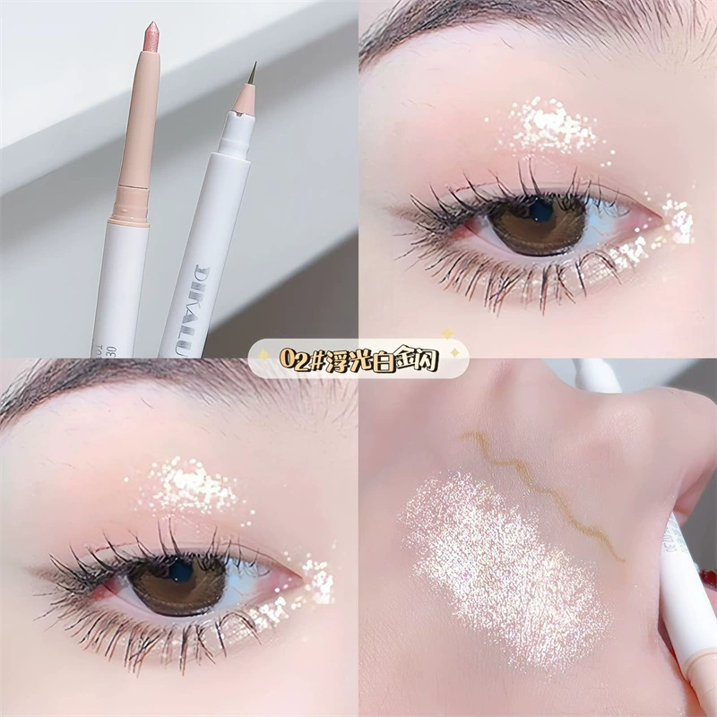 DIKALU Double-sided brightening matte highlighter, waterproof eye shadow, contouring