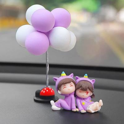 Car ornaments | Couple Ornaments Office Furniture - purple-clothes-depends-on-couple-mickey-purple-white