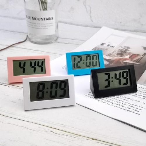 Car clock, mini clock, simple electronic clock, bedside clock, promotional gift clock, cute student clock, small triangle clock