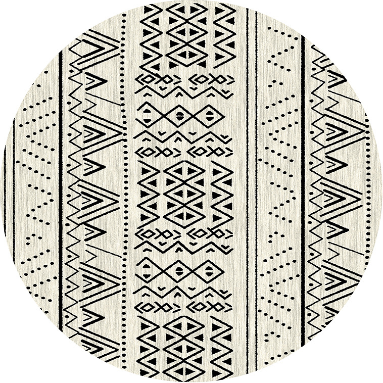 印花圆形地毯,客厅地毯,简约地毯