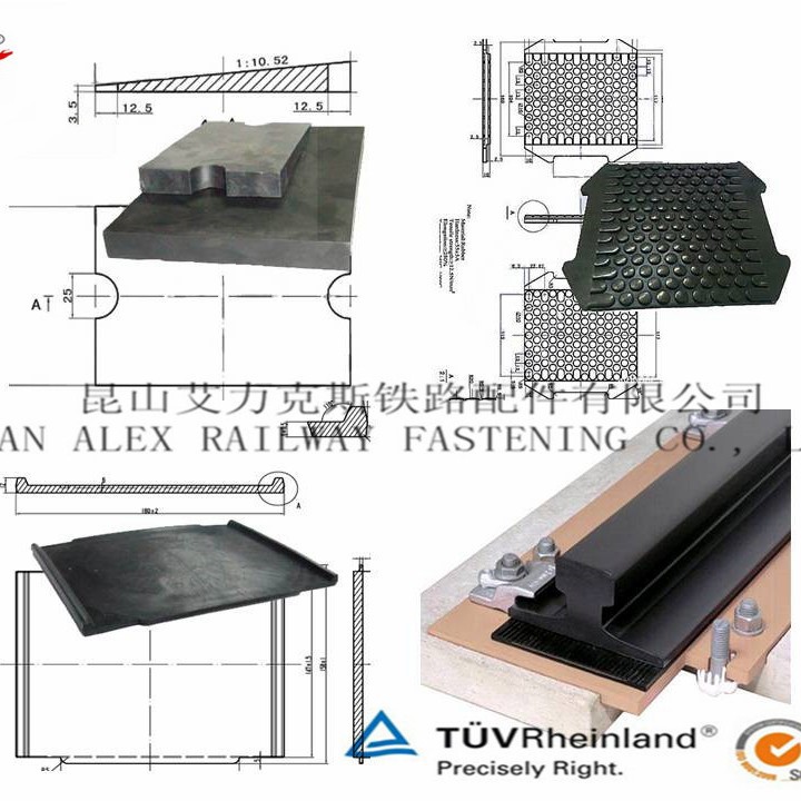 1型铁路橡胶垫板厂家Ⅰ型分开式钢轨垫板生产工厂