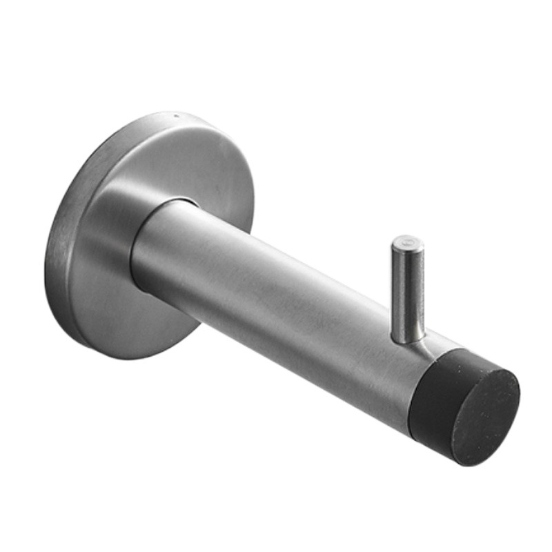Tope de puerta anticolisión de acero inoxidable 304 para centros comerciales, hoteles, proyectos de ingeniería, tope de puerta de goma para baños, ganchos para inodoros, tope de puerta.