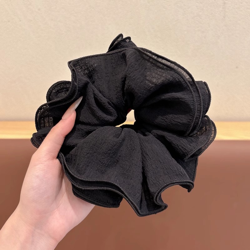 Encaje coreano, lazo para el cabello de intestino grueso, temperamento femenino de alto nivel, cuerda de cabeza de cola de caballo baja, cuerda para el cabello de flor de cabeza de doble capa, accesorios para el cabello