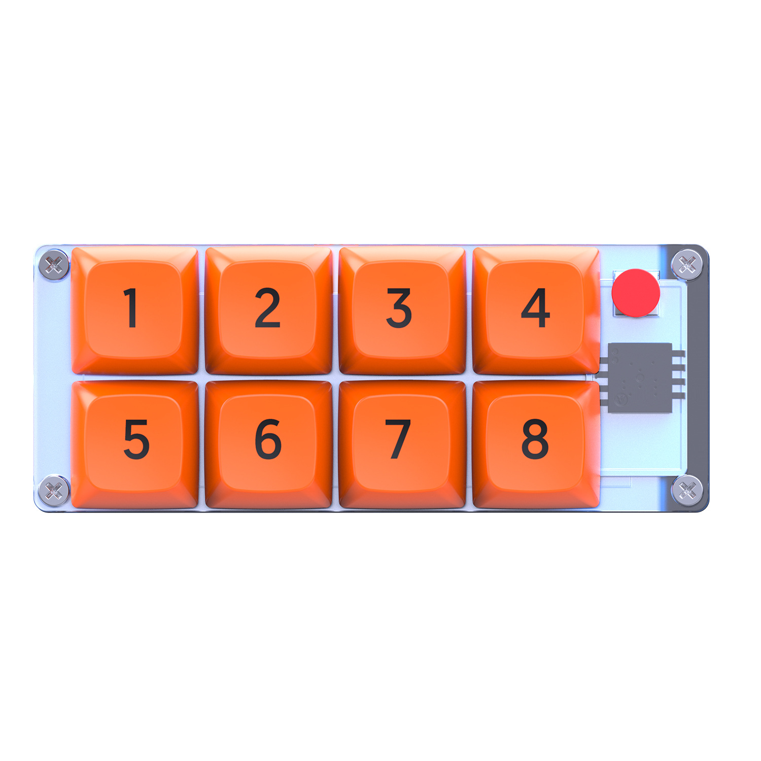 Teclado mecánico en caliente de hielo teclado digital de una sola mano macro programación macro definido conjunto de juegos de teclado de ratón