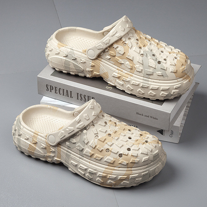 Zapatos de playa de verano, zapatillas de soleas suaves, neumáticos, zapatos antideslizantes, desgaste, zapatos de playa transpirables para hombres