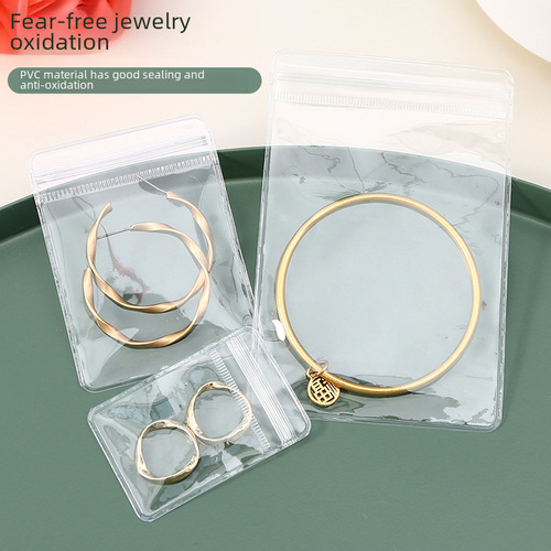 Anti-oxidation jewelry box earring stud necklace hand accessory box portable earring ring storage bag magic transparent