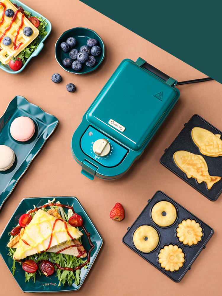 factory wholesale Sandwich Maker Breakfast Machine Waffle machine household small-scale Use toast Bread Snacking