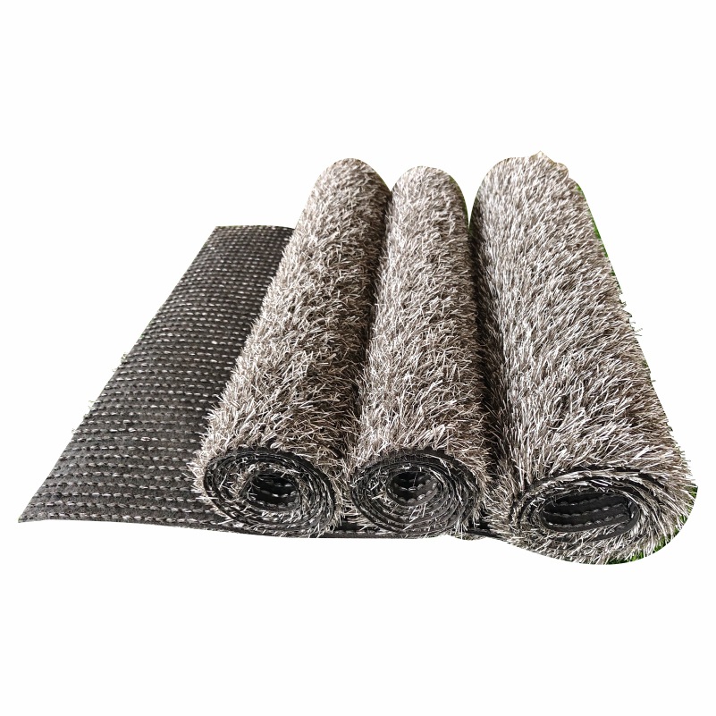 Césped artificial gris blanco césped falso césped de alto recorrido campo de campo gimnasio gris decoración interior al aire libre césped simulado image 6