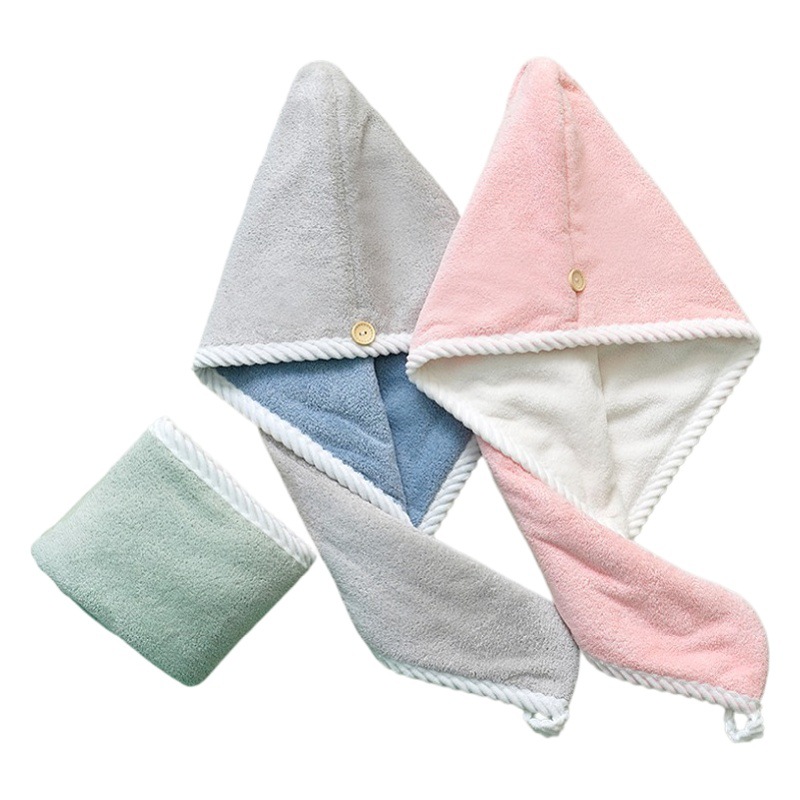 Women's Thickened Super Absorbent Coral Fleece Pineapple Pattern Quick-Dry Hair Towel Shower Cap Cross-Border Wholesale Custom Logo