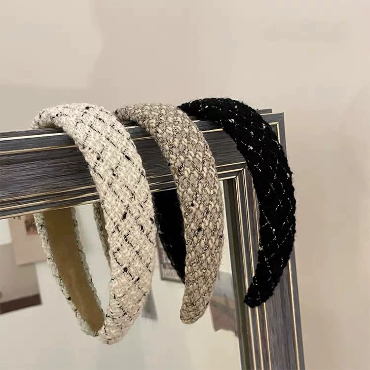 Универсальная повязка на голову с узором в виде diamonds, стиль Chanel, Южная Корея