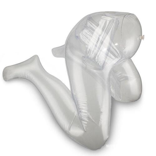 M-leg transparent inflatable skin doll male sex toy adult product penis holder soft rubber