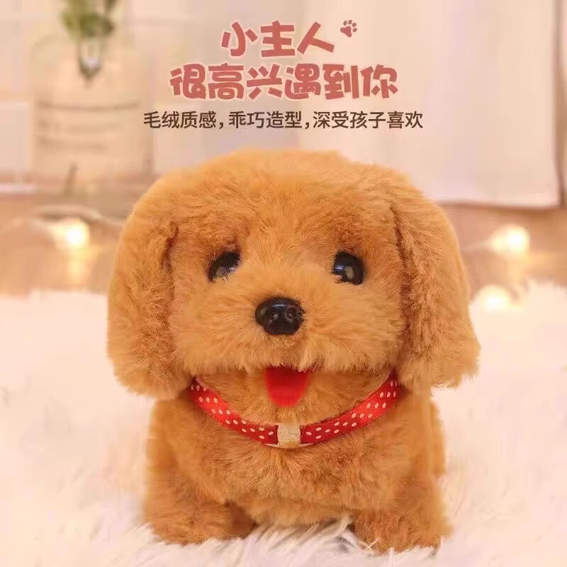 儿童玩具狗狗会走路会叫婴儿仿真电动毛绒小狗狗男孩女孩礼物泰迪|undefined