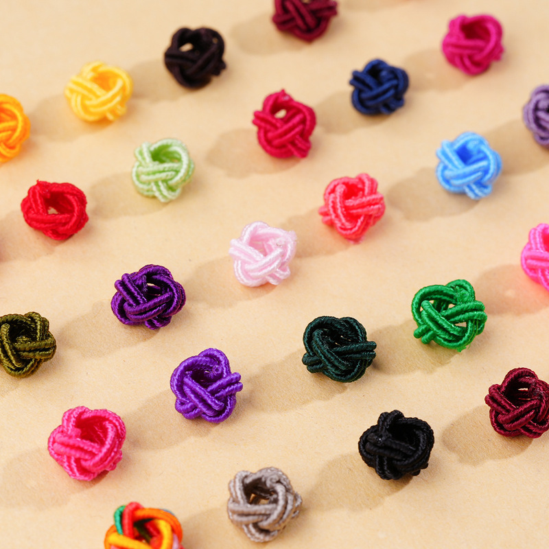 6mm 2-Layer Pineapple Knot Buckle Handmade Knot Button Knot Bracelet Pendant Jewelry Bracelet Necklace Accessories