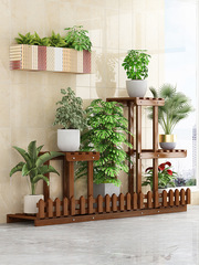 Floral Stand Plant Stand Balcony Living Room Floor Standing Home New succulent Indoor Wooden Multi-layer Pothos Plant Stand
