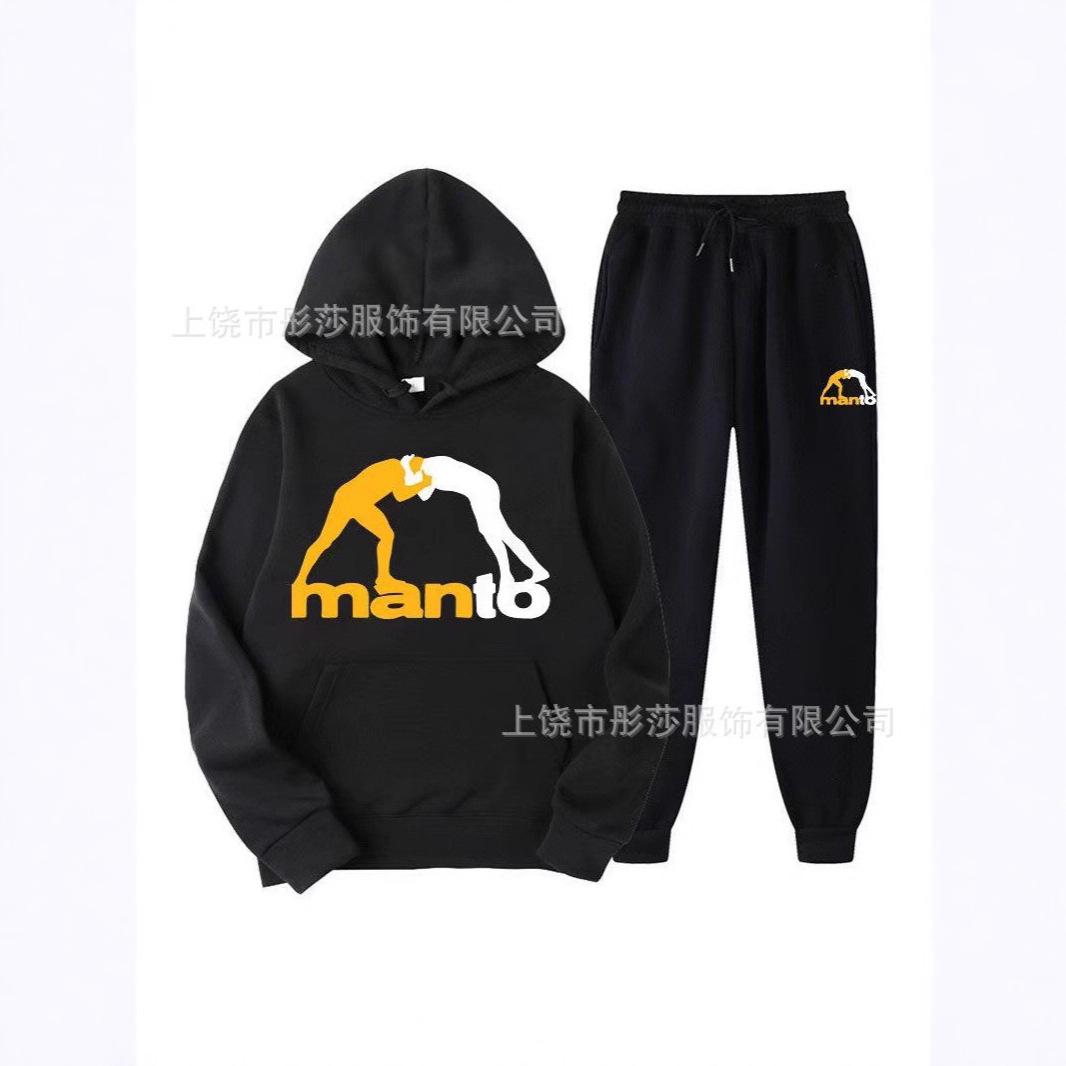 2026 New Export Men's Sweatshirt Suit Fleece-Lined Sports and Leisure New Mantor Brazilian Jiu-Jitsu Hoodie Suit