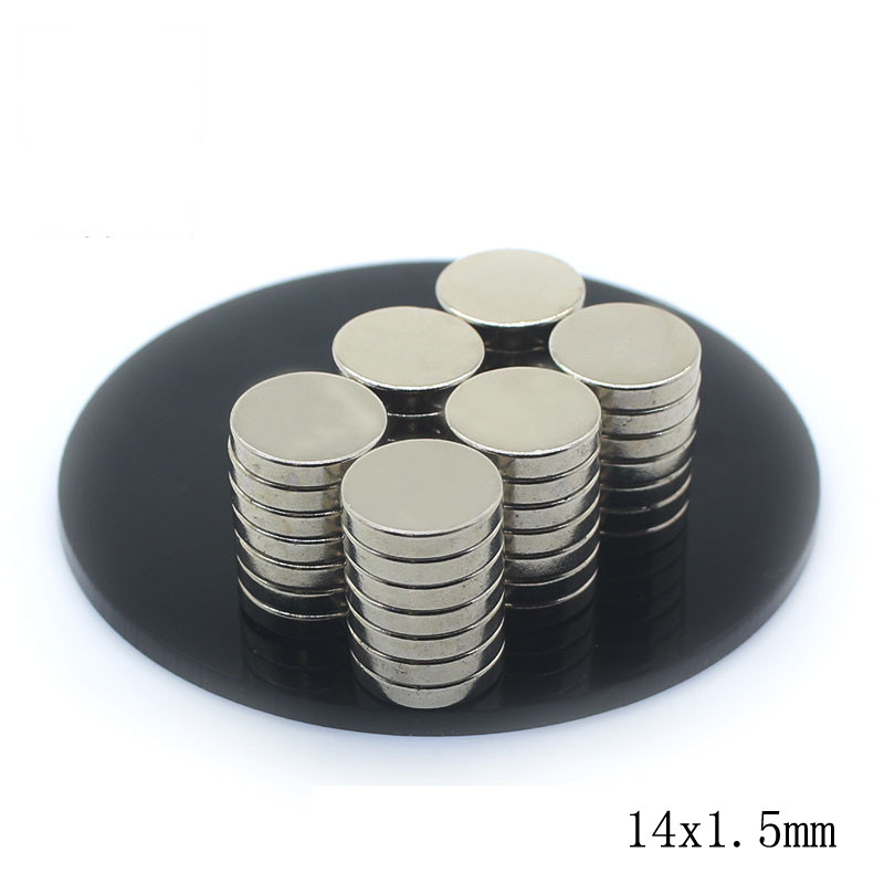 D14x1.5mm厂家现货直销圆形强磁14*1.5稀土钕铁硼永磁 圆形磁铁片