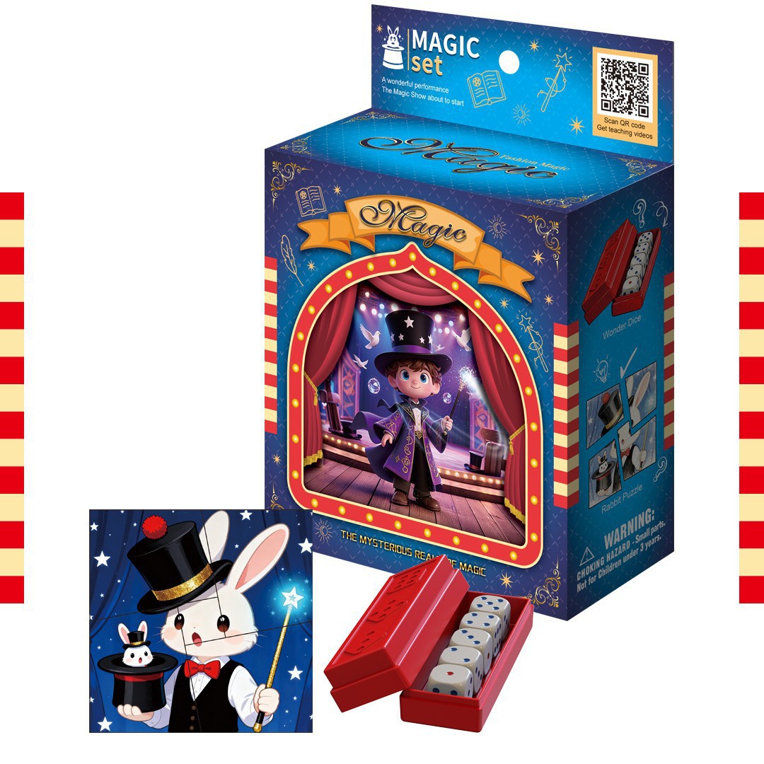Puzzle infantil transfronterizo bolsillo mágico accesorios mágicos interacción padre-hijo cambio mágico caja de regalo image 1