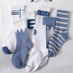 Korean Version Student White Summer Basketball Crew Socks for Couples, Dropshipping on Instagram, Men's Sports Socks