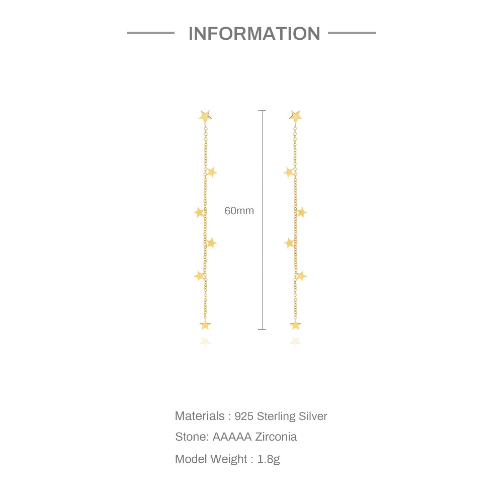 Fashion Round Silver Plating Inlay Zircon Ear line 1 Pair