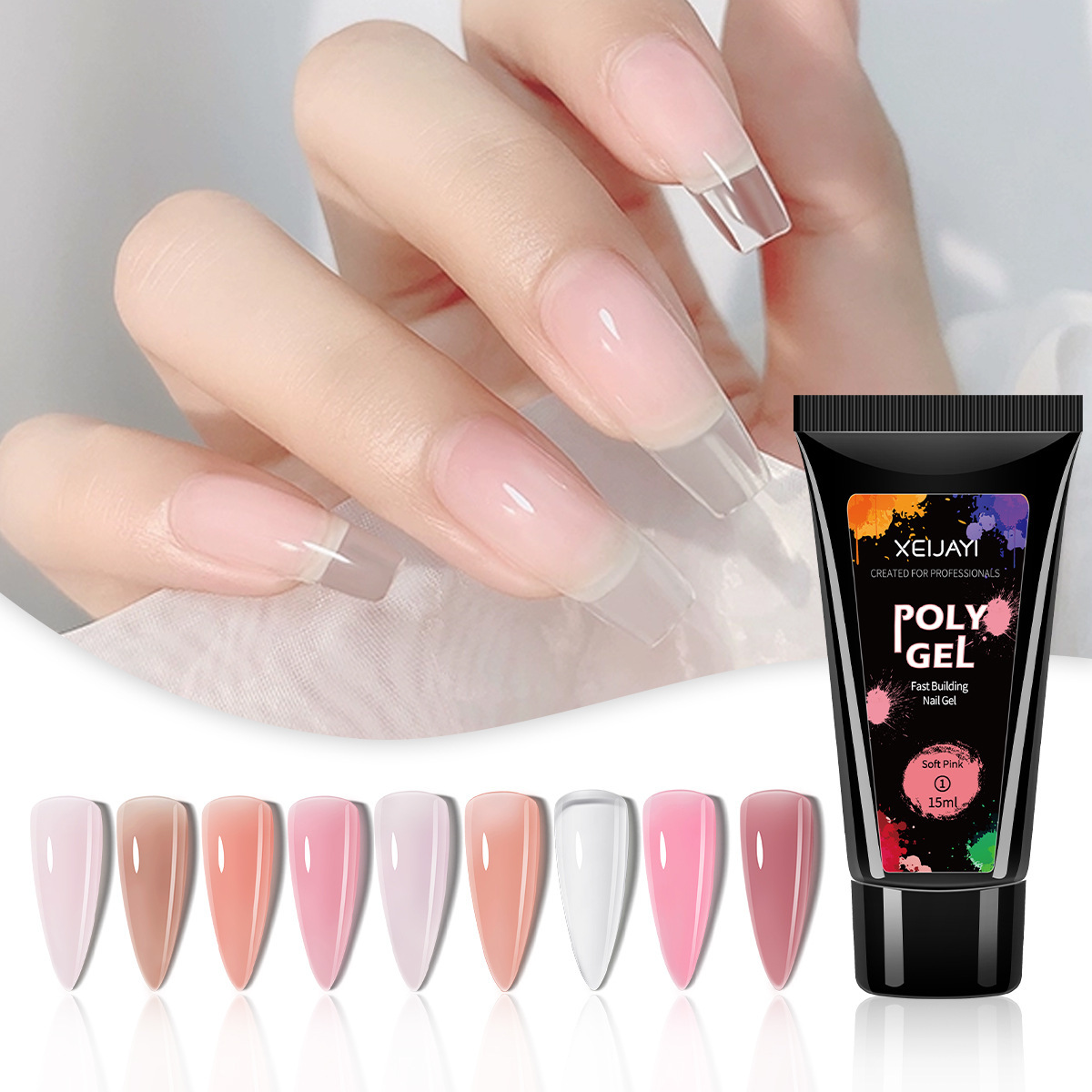 Nail tools suit extension glue fast paper-free tray model cleaning water nail file nail clip phototherapy nail polish