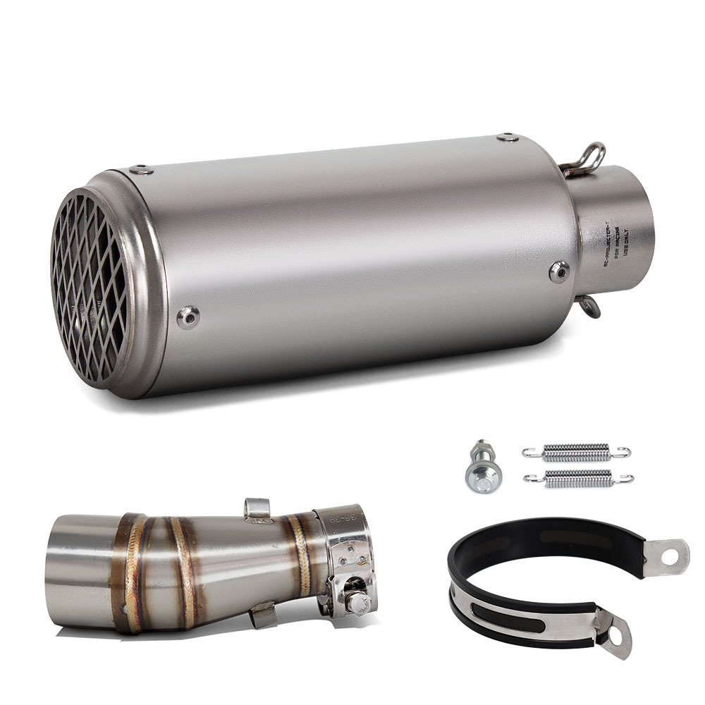 Suitable for Motorcycle Exhaust Pipe Modification Z250 Z300 Stainless Steel Middle Section Sc Barrel Tail Section 12-16 Years