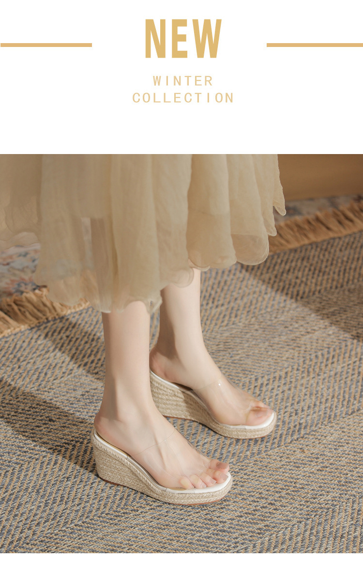 Sandal cao gót nữ đế xuồng bít mũi hở ngón, gót 9 cm, phong cách mới 2026 — màu trắng chi tiết 2